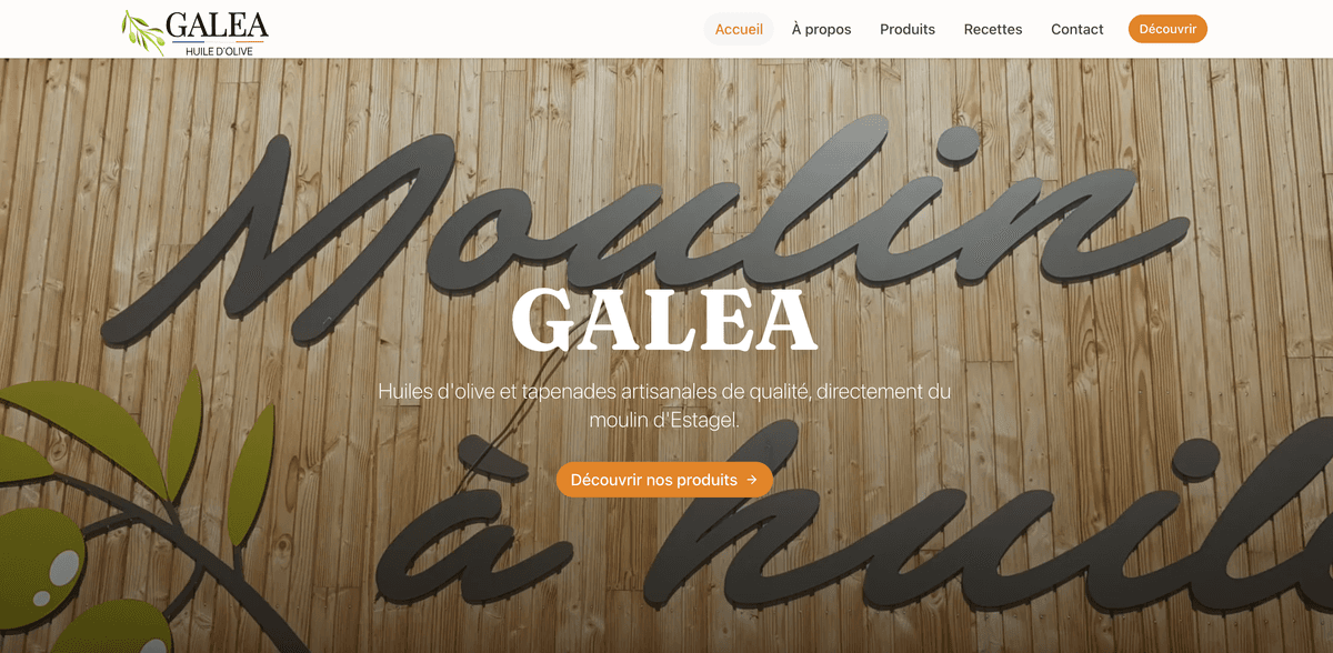 GALEA - Site vitrine moulin d'huile d'olive
